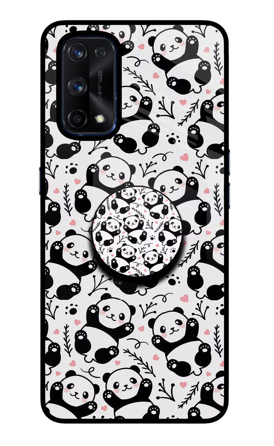Cute Panda Realme X7 Pro Pop Case, Glass case