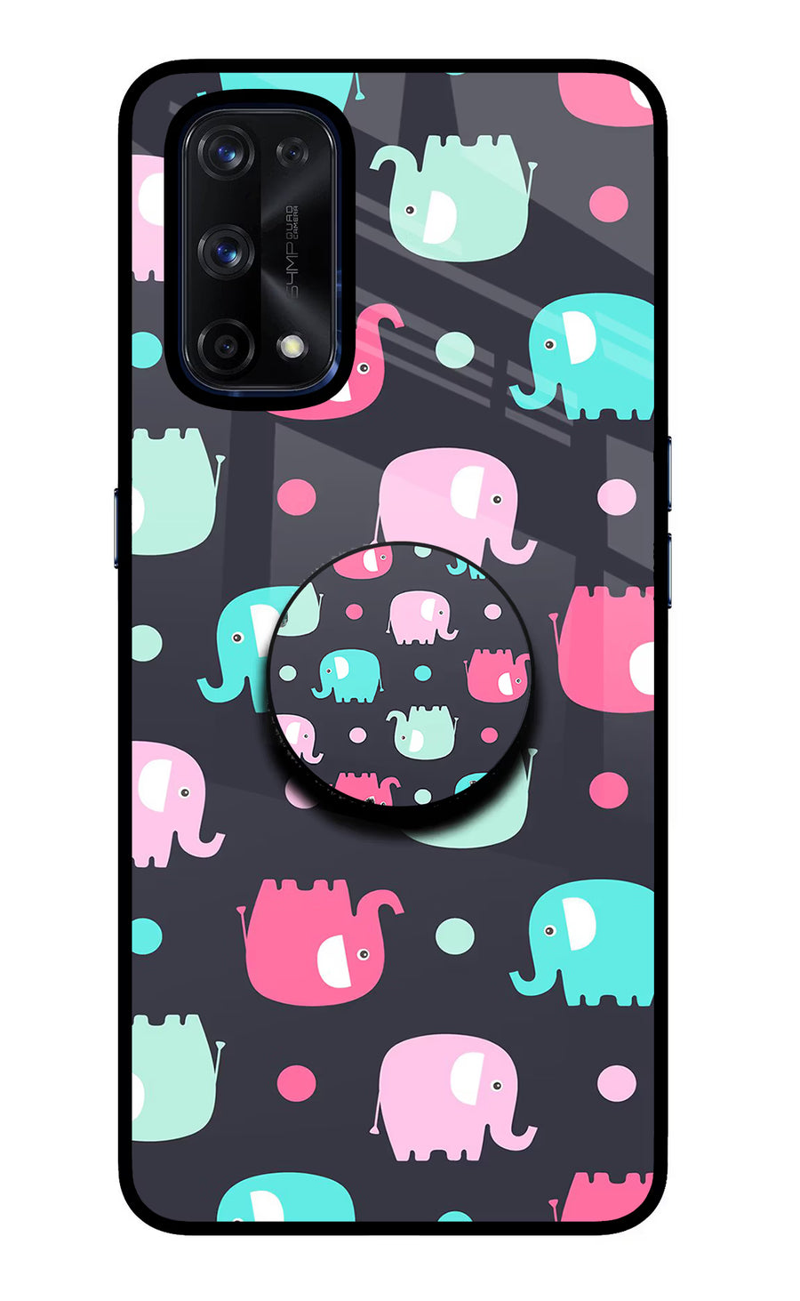 Baby Elephants Realme X7 Pro Pop Case, Glass case