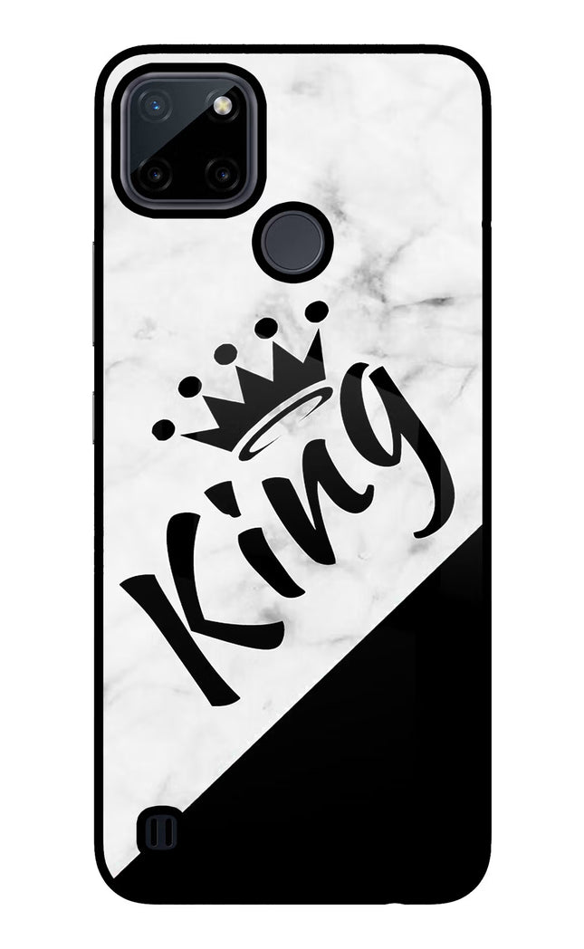 King Realme C21Y/C25Y Glass Case Back Cover by Casekaro
