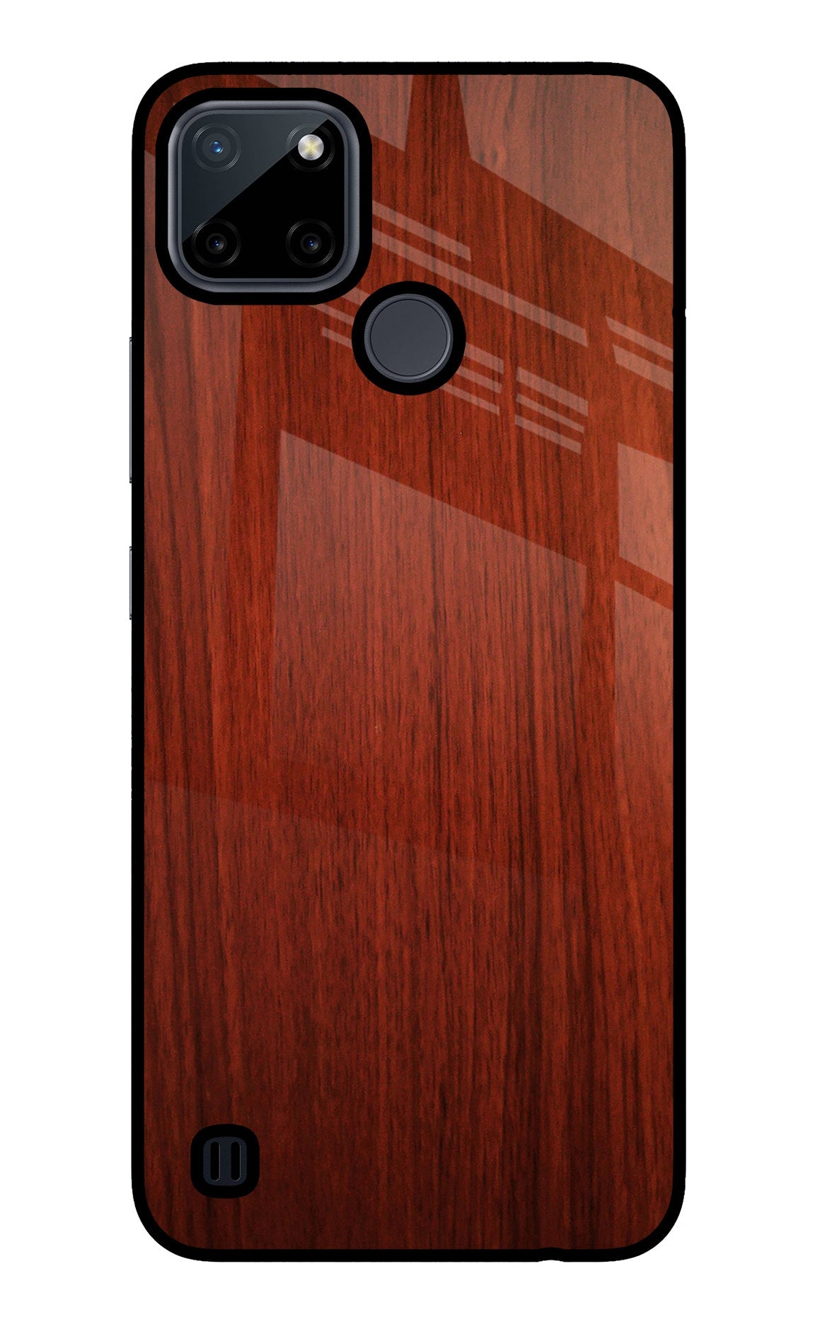 Wooden Plain Pattern Realme C21Y/C25Y Glass Case