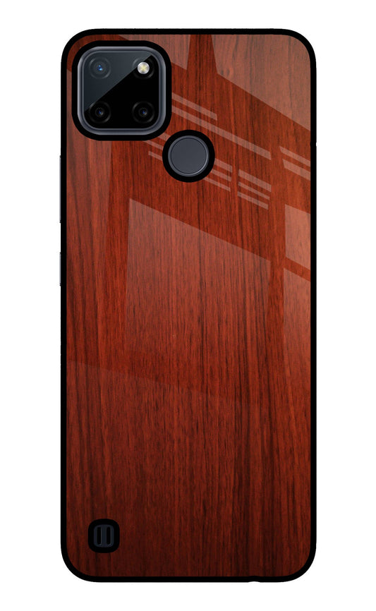 Wooden Plain Pattern Realme C21Y/C25Y Glass Case