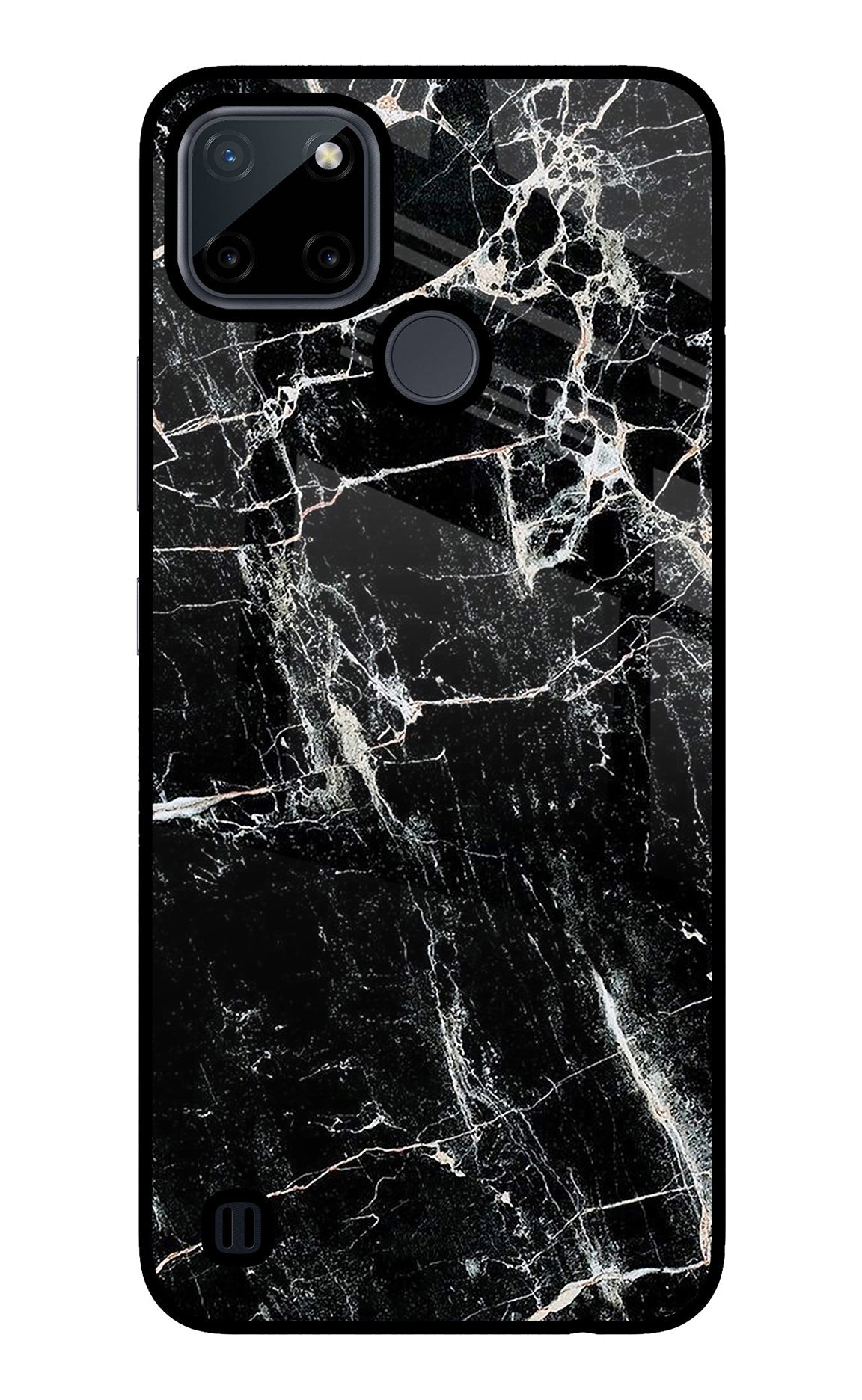 Black Marble Texture Realme C21Y/C25Y Glass Case