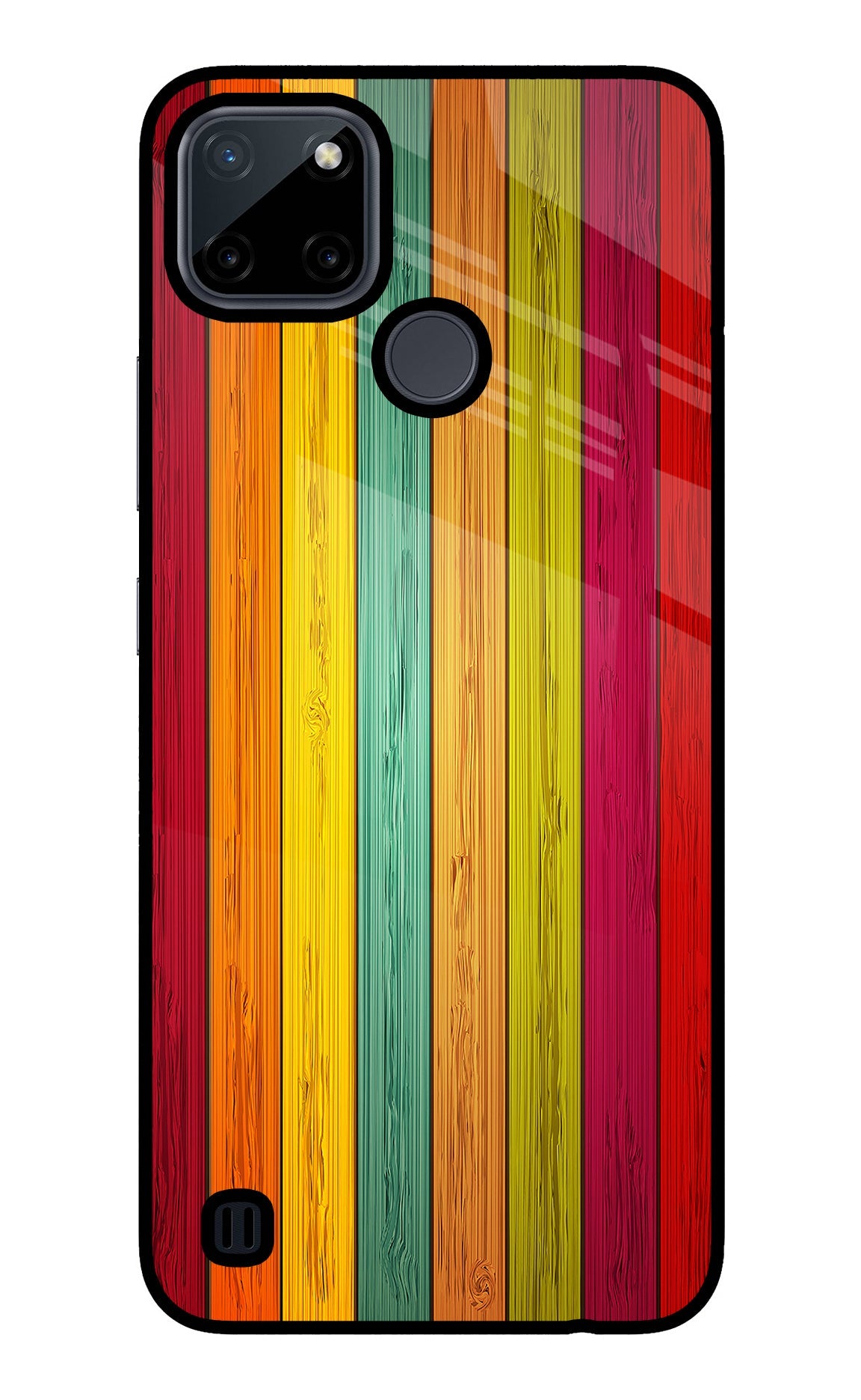 Multicolor Wooden Realme C21Y/C25Y Back Cover