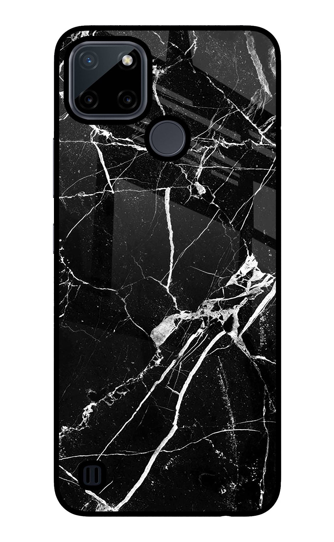 Black Marble Pattern Realme C21Y/C25Y Glass Case