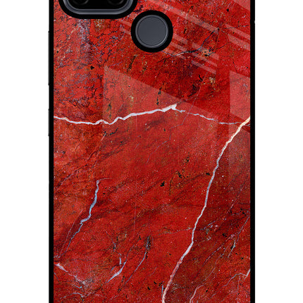 Red Marble Design Realme C21Y/C25Y Glass Case