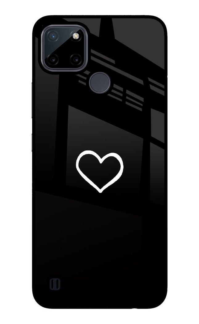 Heart Realme C21Y/C25Y Glass Case Back Cover by Casekaro
