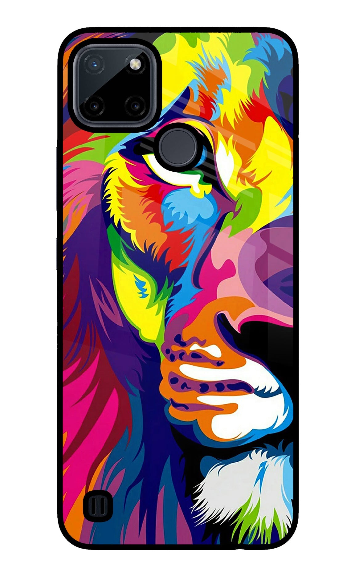 Lion Half Face Realme C21Y/C25Y Back Cover