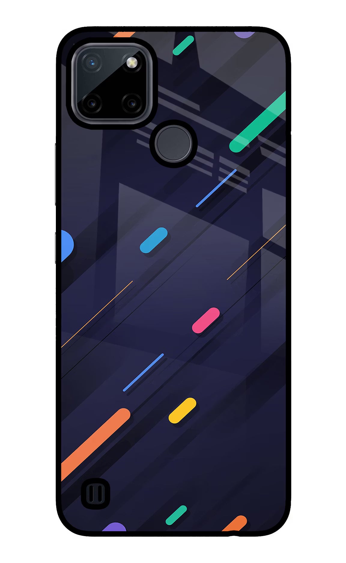 Abstract Design Realme C21Y/C25Y Glass Case Back Cover by Casekaro