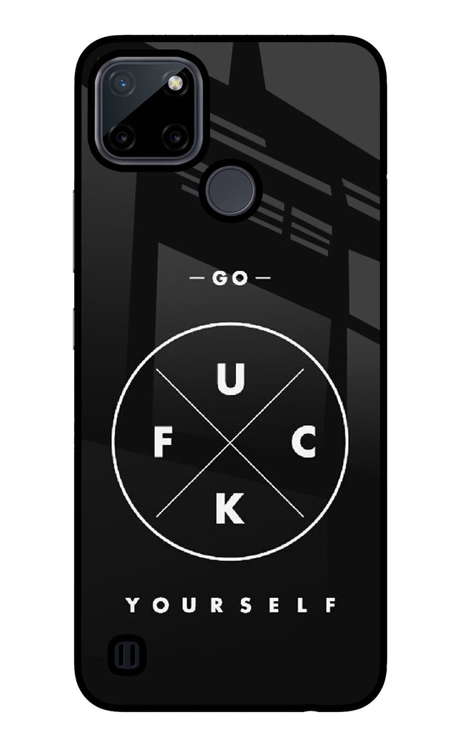 Go Fuck Yourself Realme C21Y/C25Y Glass Case Back Cover by Casekaro