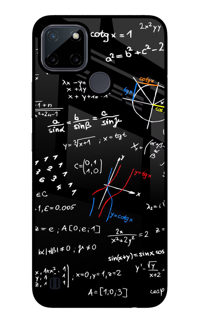 Mathematics Formula Realme C21Y/C25Y Glass Case Back Cover by Casekaro