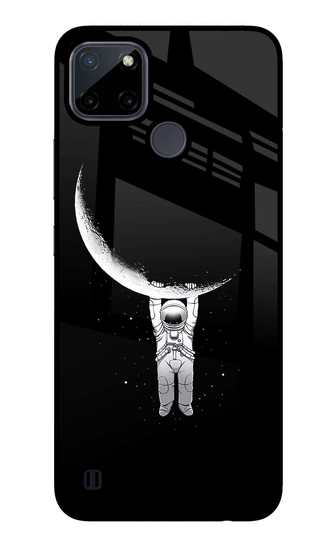 Moon Space Realme C21Y/C25Y Glass Case Back Cover by Casekaro