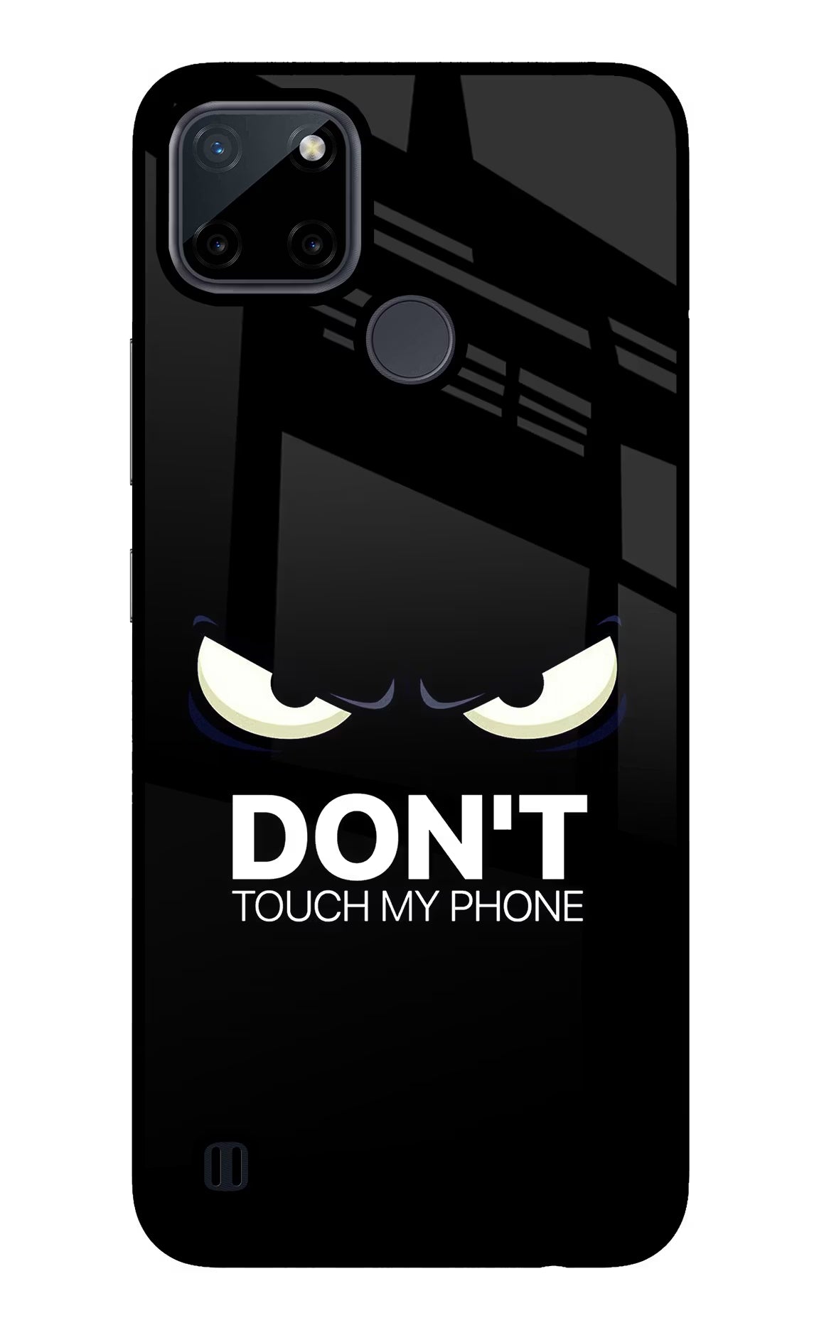 Don'T Touch My Phone Realme C21Y/C25Y Glass Case Back Cover by Casekaro