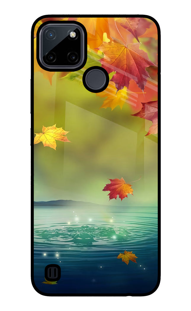 Flowers Realme C21Y/C25Y Glass Case Back Cover by Casekaro