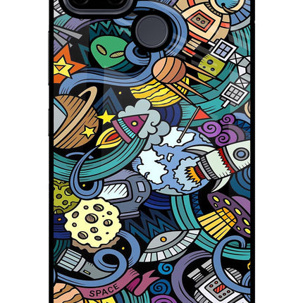 Space Abstract Realme C21Y/C25Y Glass Case