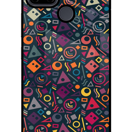 Geometric Abstract Realme C21Y/C25Y Glass Case Back Cover by Casekaro