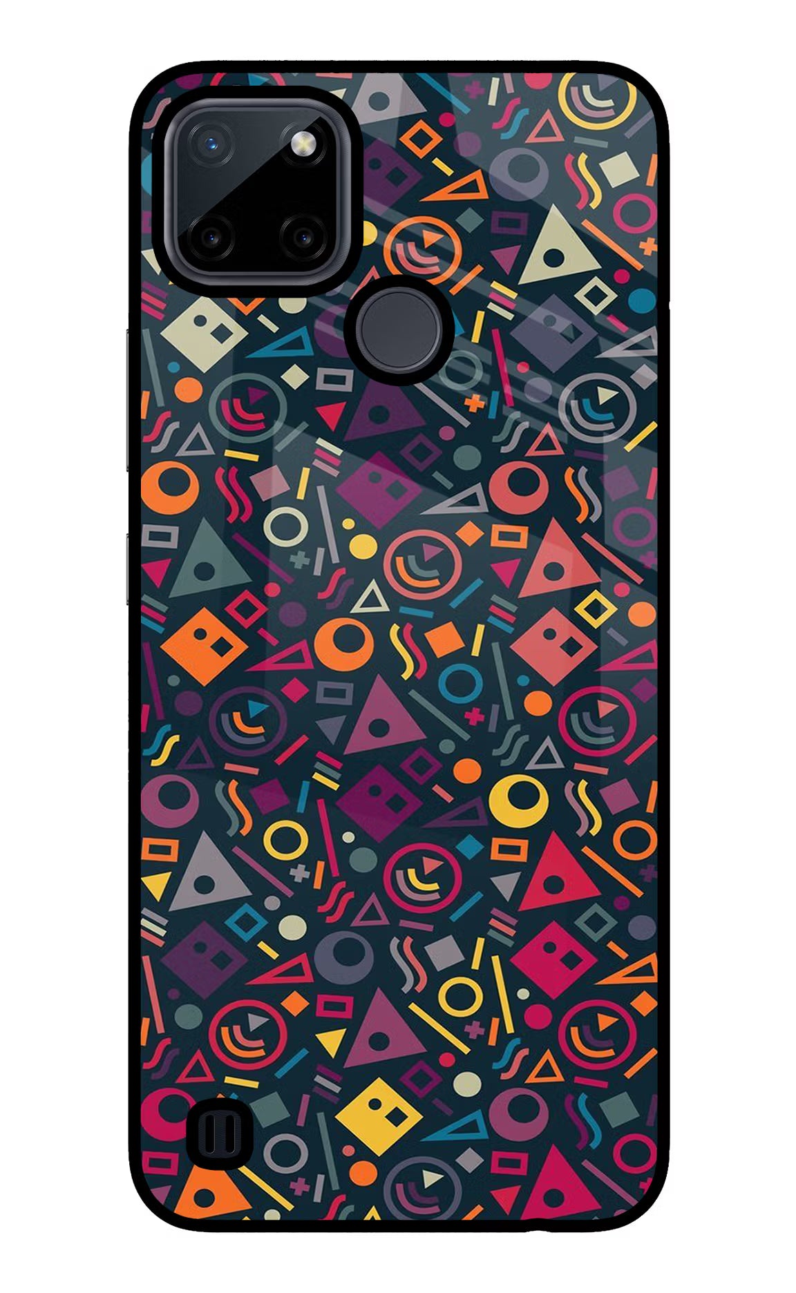 Geometric Abstract Realme C21Y/C25Y Glass Case Back Cover by Casekaro
