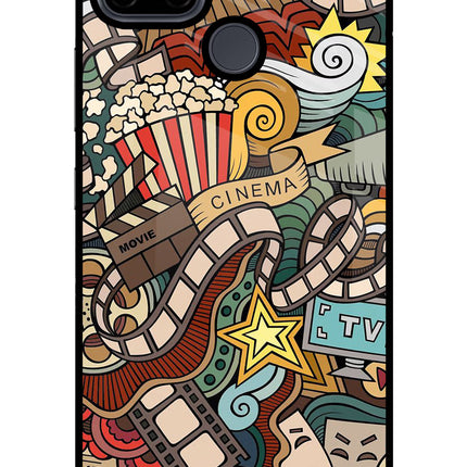 Cinema Abstract Realme C21Y/C25Y Glass Case