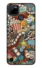 Cinema Abstract Realme C21Y/C25Y Glass Case