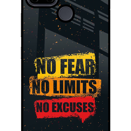 No Fear No Limits No Excuse Realme C21Y/C25Y Glass Case