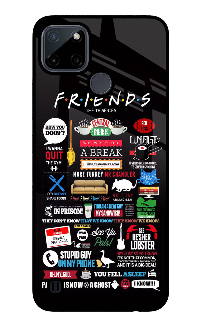 FRIENDS Realme C21Y/C25Y Glass Case Back Cover by Casekaro