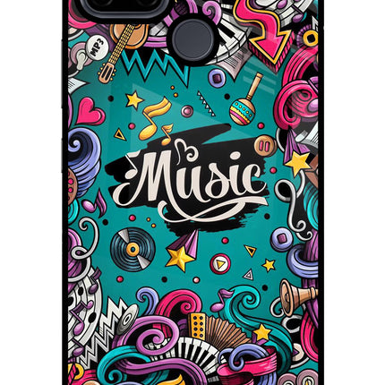 Music Graffiti Realme C21Y/C25Y Glass Case