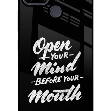 Open Your Mind Before Your Mouth Realme C21Y/C25Y Glass Case