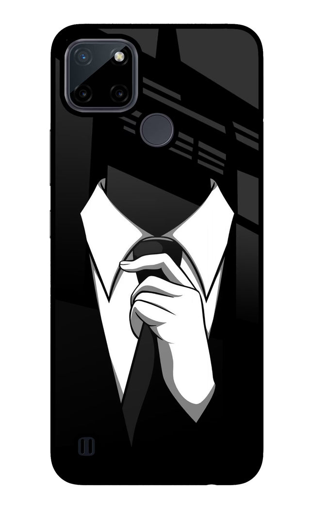 Black Tie Realme C21Y/C25Y Glass Case Back Cover by Casekaro