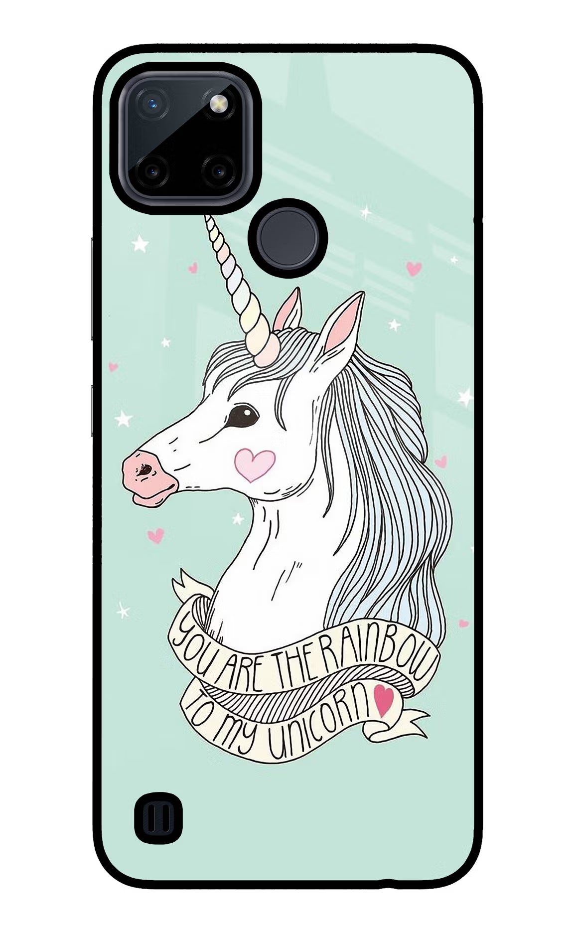Unicorn Wallpaper Realme C21Y/C25Y Glass Case Back Cover by Casekaro