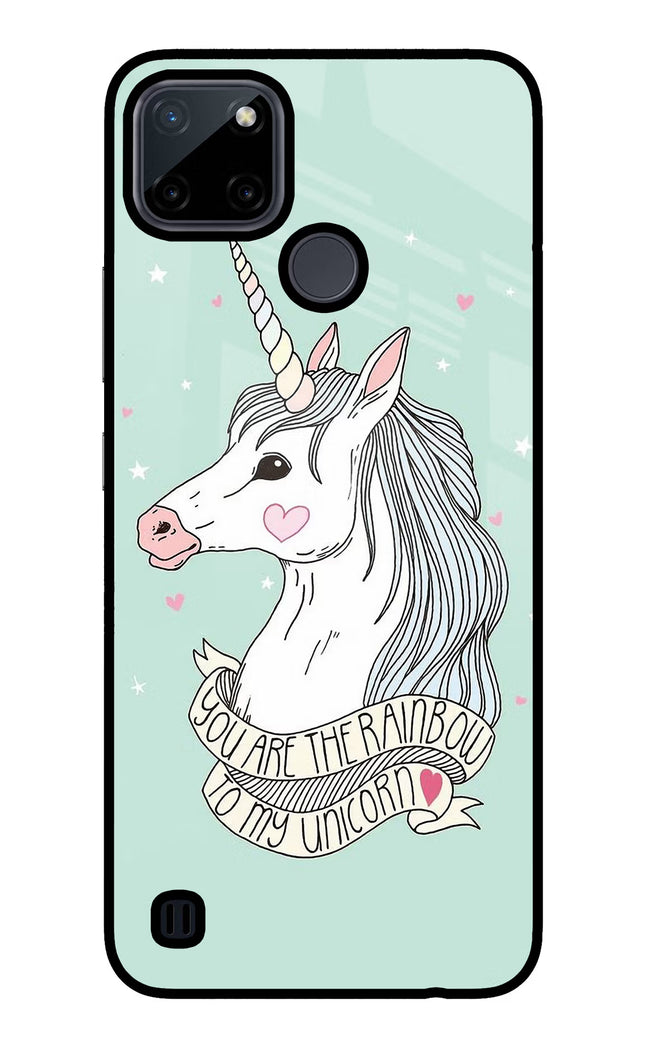 Unicorn Wallpaper Realme C21Y/C25Y Glass Case Back Cover by Casekaro