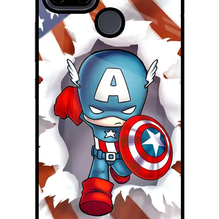 Captain America Realme C21Y/C25Y Glass Case Back Cover by Casekaro