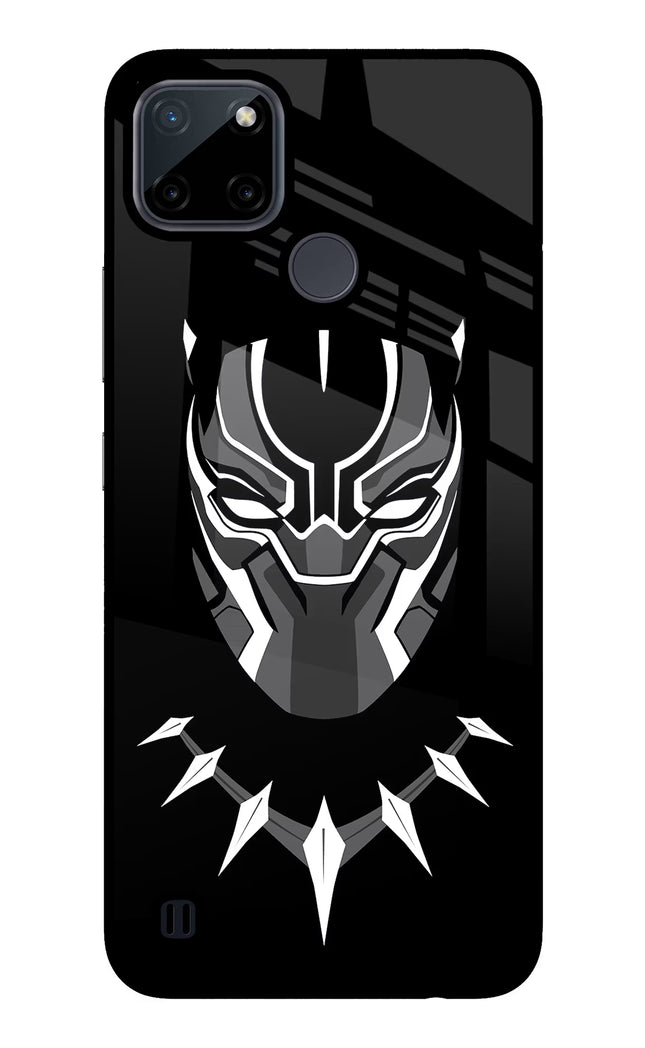 Black Panther Realme C21Y/C25Y Glass Case Back Cover by Casekaro