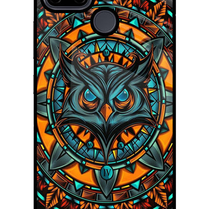 Angry Owl Art Realme C21Y/C25Y Glass Case Back Cover by Casekaro