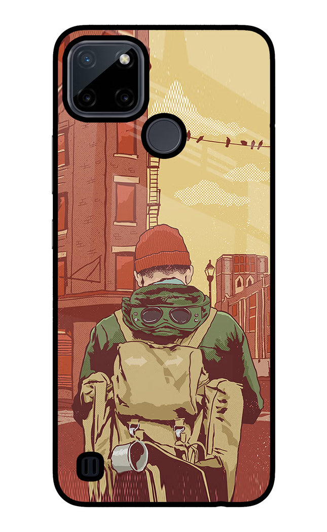 Adventurous Realme C21Y/C25Y Glass Case Back Cover by Casekaro