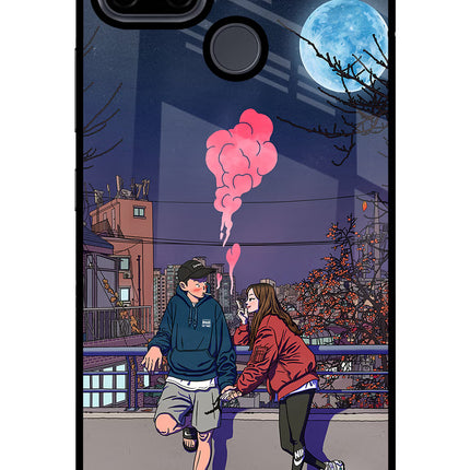 Chilling Couple Realme C21Y/C25Y Glass Case Back Cover by Casekaro