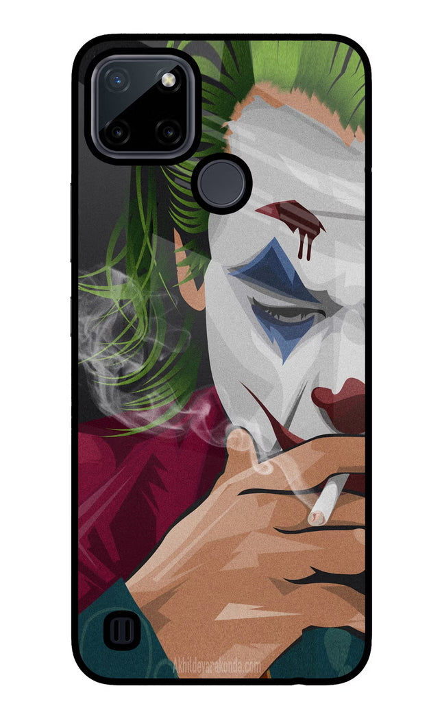 Joker Smoking Realme C21Y/C25Y Glass Case Back Cover by Casekaro