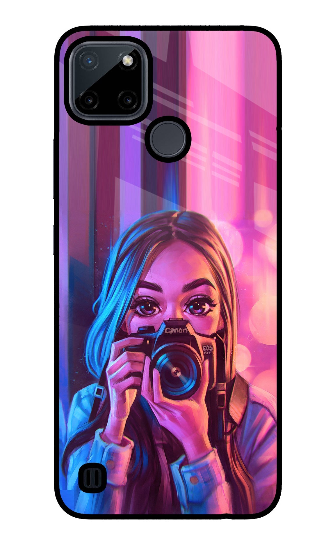 Girl Photographer Realme C21Y/C25Y Glass Case