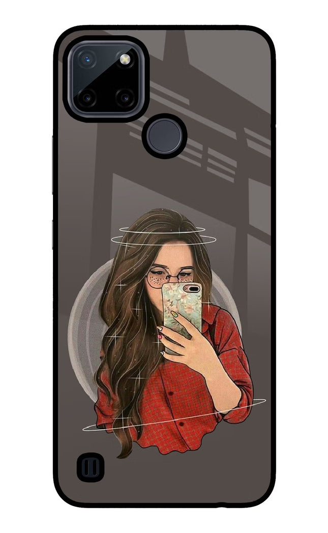 Selfie Queen Realme C21Y/C25Y Glass Case Back Cover by Casekaro