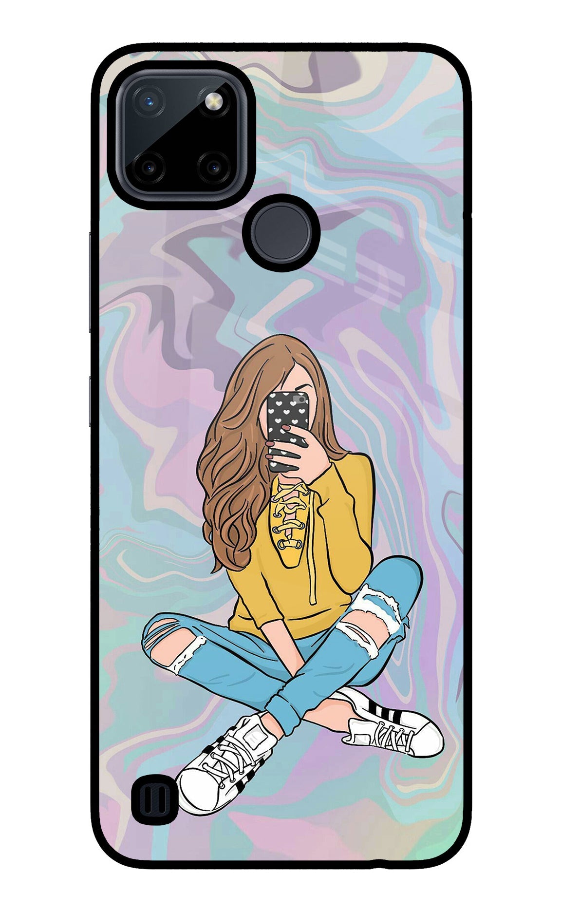 Selfie Girl Realme C21Y/C25Y Glass Case