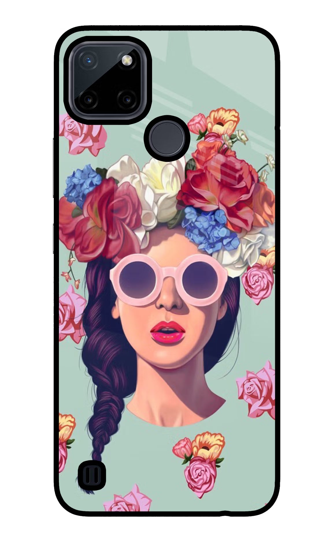 Pretty Girl Realme C21Y/C25Y Glass Case Back Cover by Casekaro