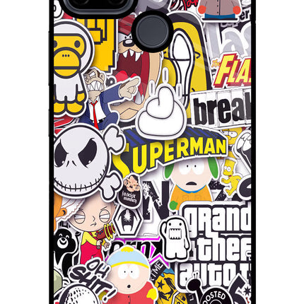 Sticker Bomb Realme C21Y/C25Y Glass Case