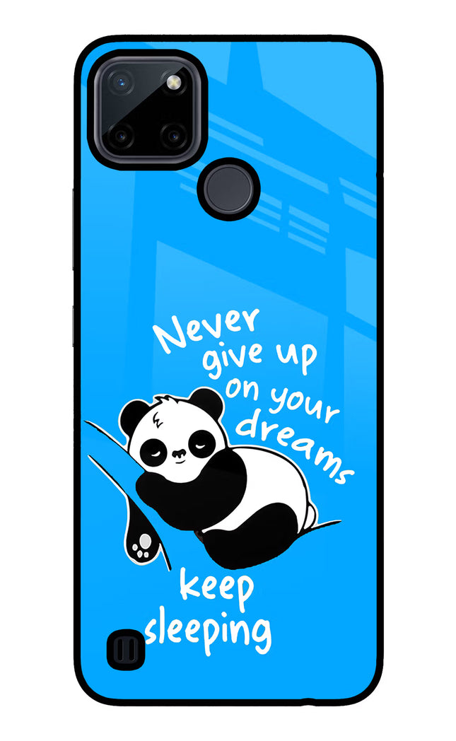 Keep Sleeping Realme C21Y/C25Y Glass Case Back Cover by Casekaro