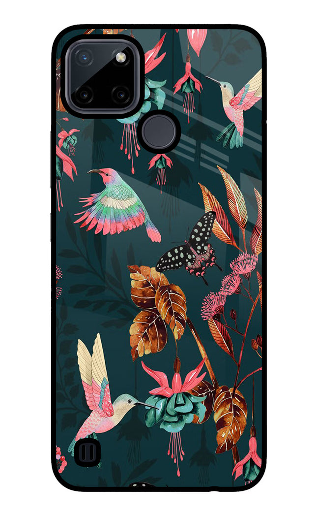 Birds Realme C21Y/C25Y Glass Case Back Cover by Casekaro