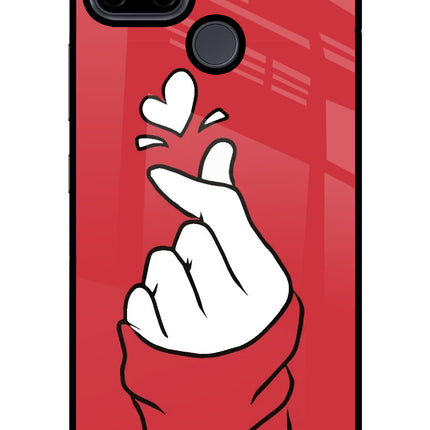 Korean Love Sign Realme C21Y/C25Y Glass Case