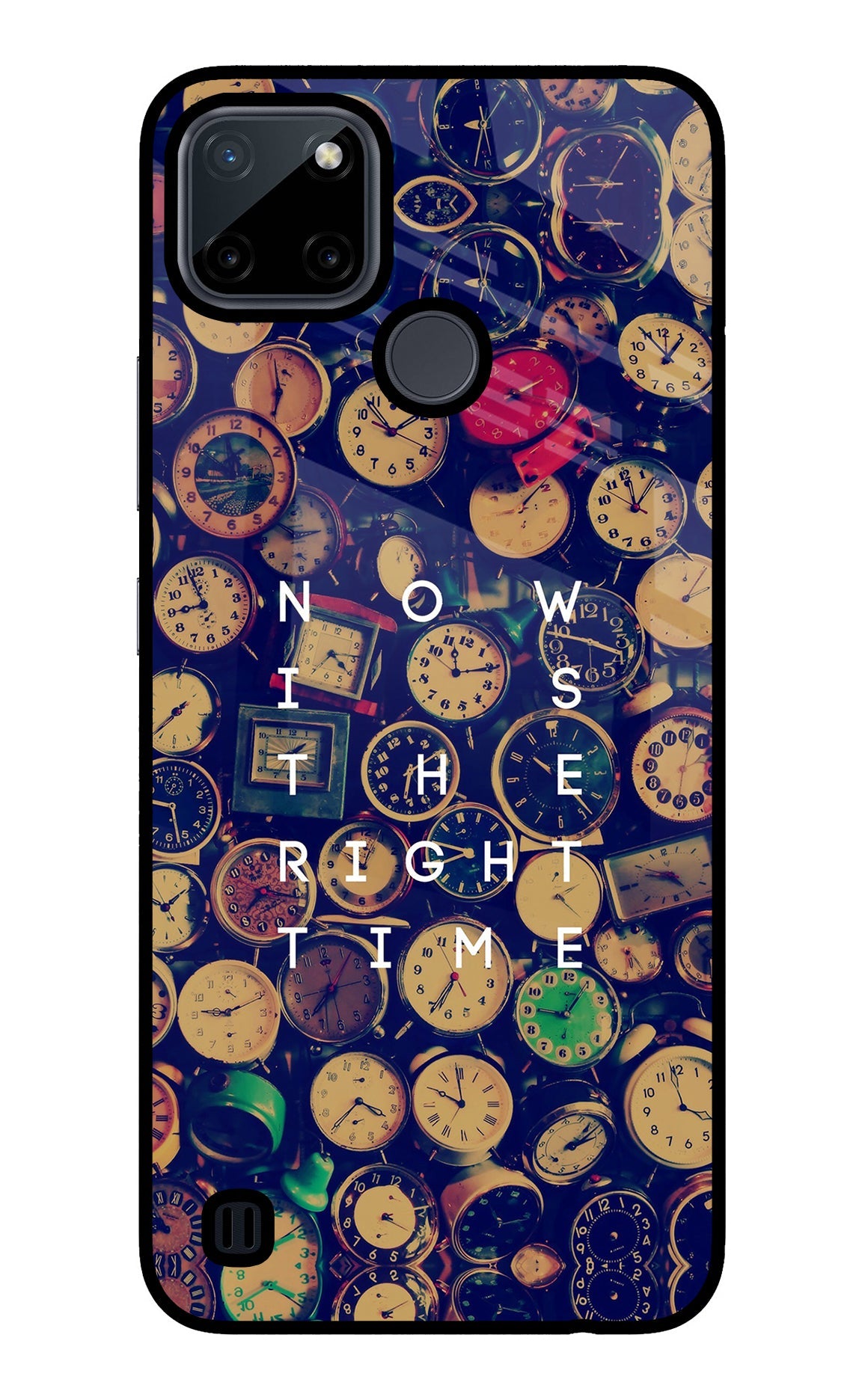 Now is the Right Time Quote Realme C21Y/C25Y Glass Case