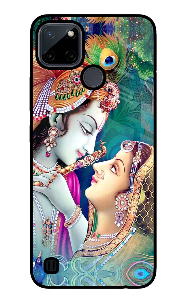 Lord Radha Krishna Realme C21Y/C25Y Glass Case Back Cover by Casekaro
