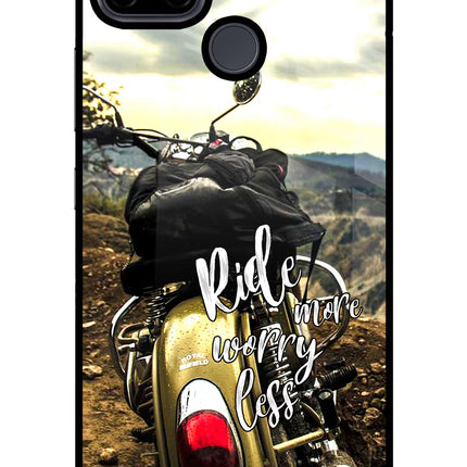 Ride More Worry Less Realme C21Y/C25Y Glass Case