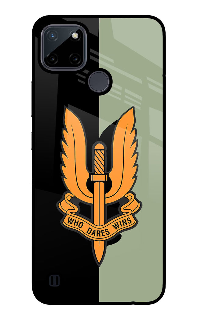 Balidan Logo Realme C21Y/C25Y Glass Case Back Cover by Casekaro