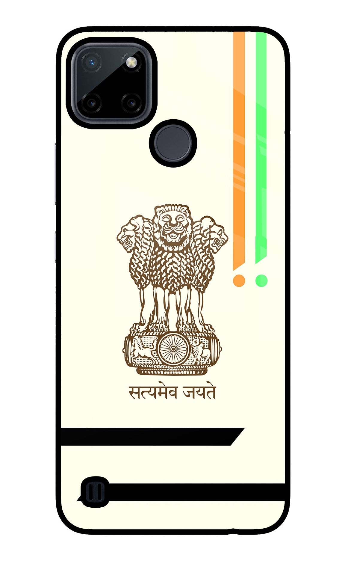 Satyamev Jayate Brown Logo Realme C21Y/C25Y Back Cover