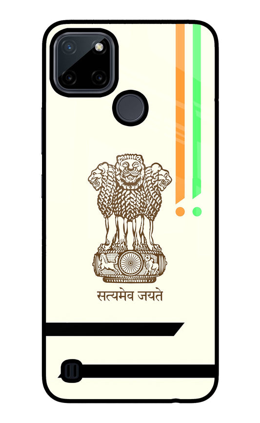 Satyamev Jayate Brown Logo Realme C21Y/C25Y Glass Case