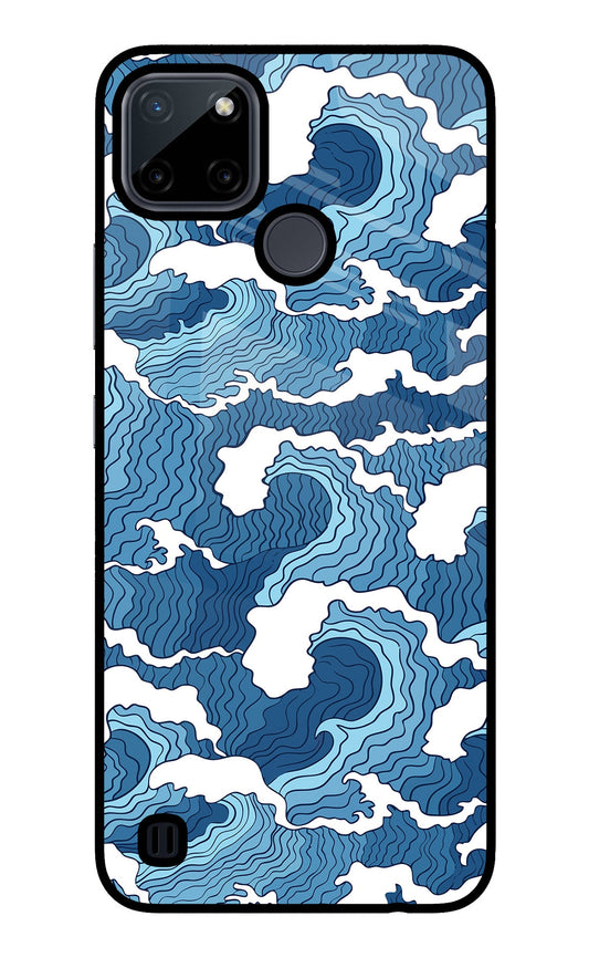Blue Waves Realme C21Y/C25Y Glass Case